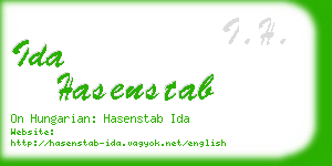 ida hasenstab business card